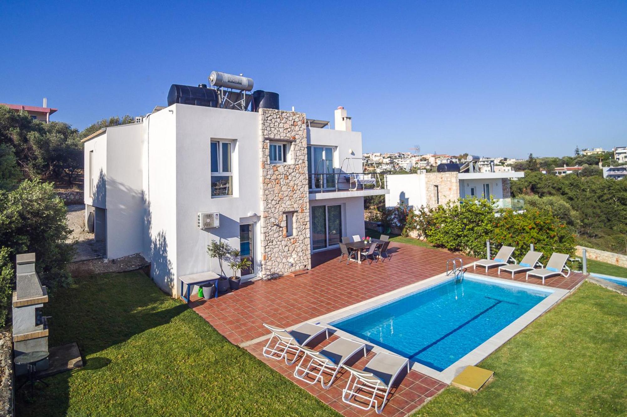 Dimitra Apartment With Private Pool And Sea View -The Ground Floor Of A Two Storey Building Daratsos Eksteriør billede